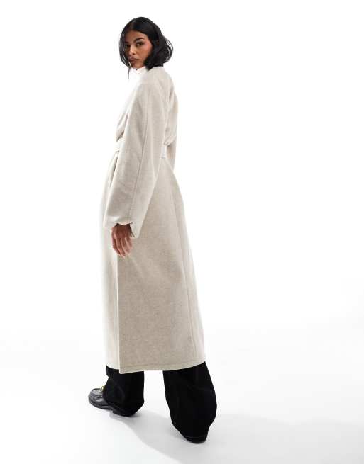 ASOS DESIGN – Beige, lätt och lång finkappa, 4 av 4