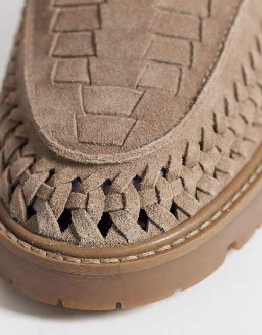 ASOS DESIGN - Beige loafers i ruskindsflet med kvaster og rillet sål, 2 af 4