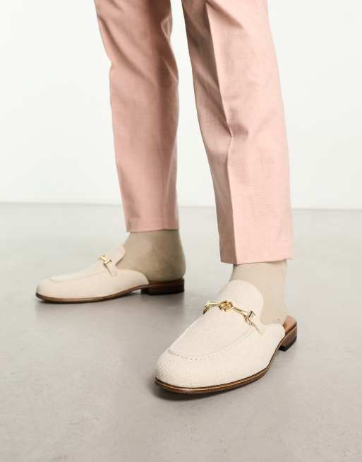 ASOS DESIGN – Beige loafers med öppen häl och metalldetalj , 3 av 4