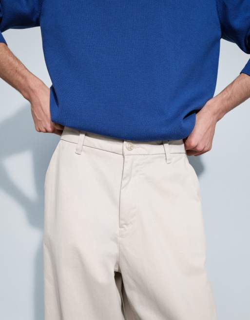 ASOS DESIGN - Beige løstsiddende chinos, 5 af 9
