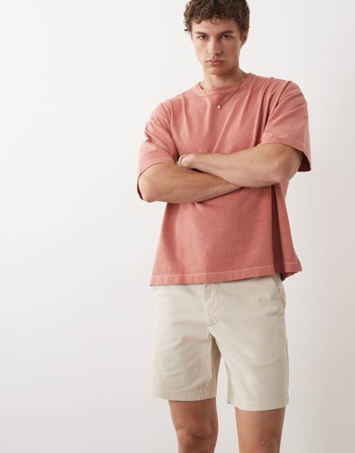 ASOS DESIGN – Beige, medellånga chinosshorts med smal passform, 2 av 7