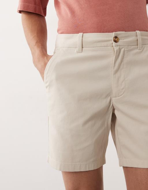 ASOS DESIGN – Beige, medellånga chinosshorts med smal passform, 5 av 7