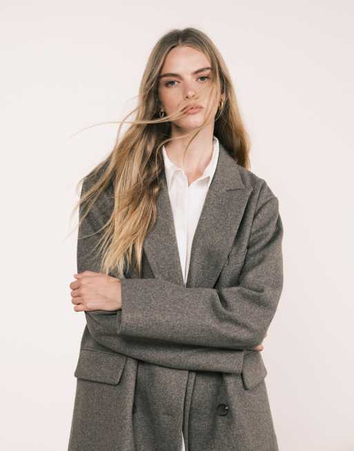 ASOS DESIGN – Beige, melerad kappa i dad-modell och oversize, 5 av 5