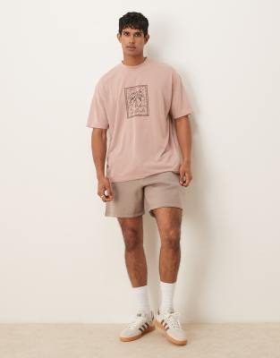 ASOS DESIGN - Beige mellemlange shorts - view 1