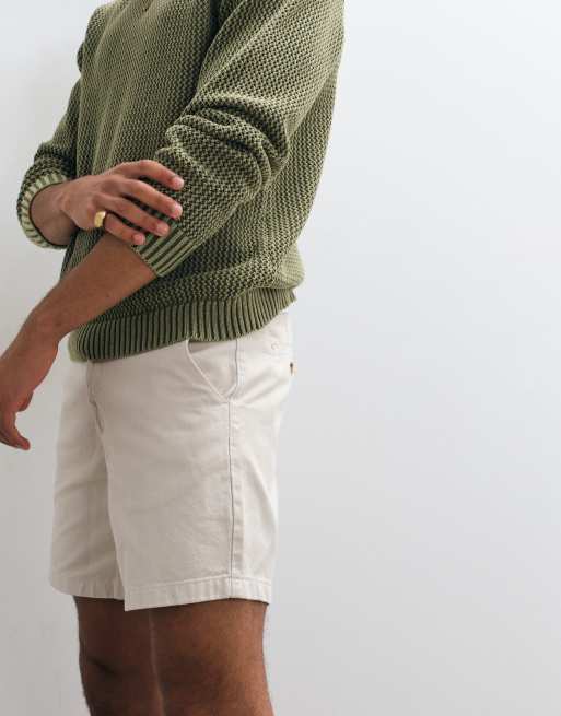 ASOS DESIGN - Beige mellemlange slim-chinoshorts, 4 af 5