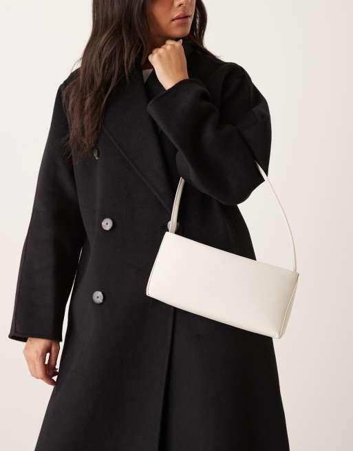ASOS DESIGN - Beige minimalistisk skuldertaske i 90'er-stil, 4 af 4