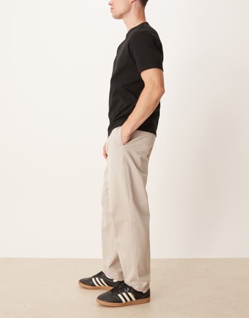 ASOS DESIGN - Beige og elegante chinobukser med gulerodsform, 3 af 5