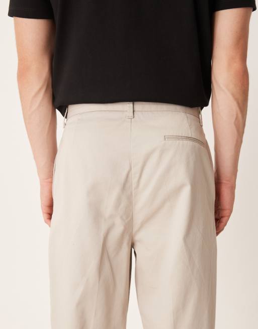 ASOS DESIGN - Beige og elegante chinobukser med gulerodsform, 5 af 5