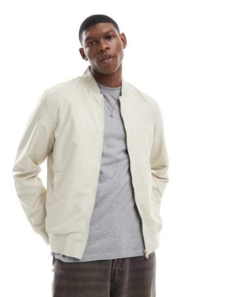 ASOS DESIGN - Beige og let bomber-jakke - view 1