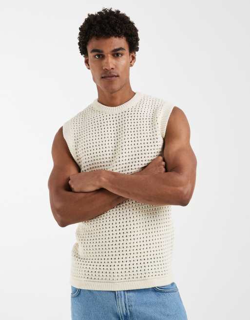ASOS DESIGN - Beige overdel i åben strik, 5 af 5