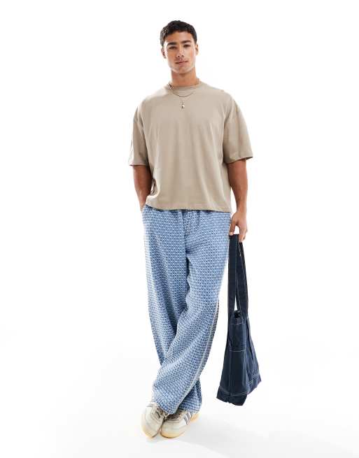ASOS DESIGN - Beige oversized T-shirt med dragegrafik i firkantet pasform, 2 af 4
