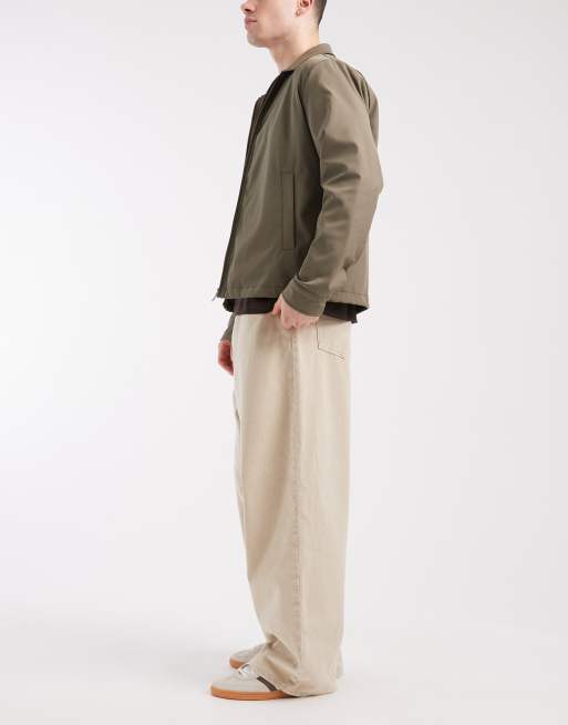 ASOS DESIGN - Beige pull-on-jeans med vide ben, 2 af 5