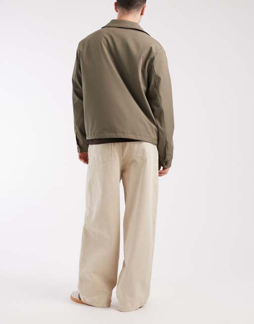 ASOS DESIGN - Beige pull-on-jeans med vide ben, 3 af 5