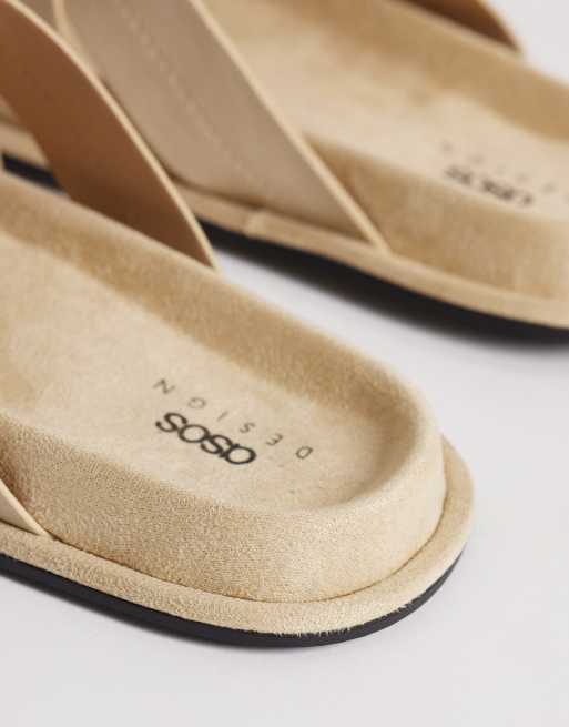 ASOS DESIGN - Beige sandaler med krydsende stropper, 3 af 4