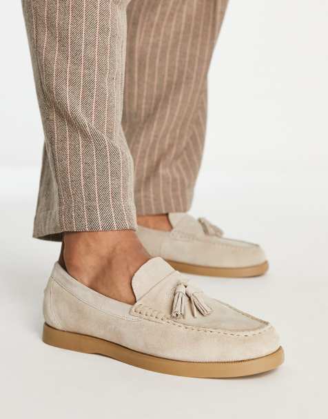ASOS DESIGN - Beige sejlersko i ruskind med kontrasterende sål - view 1