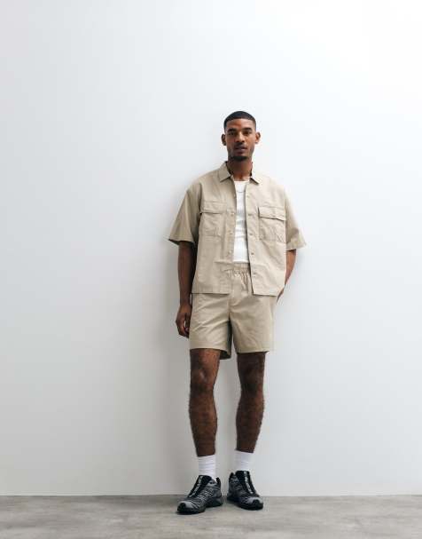 ASOS DESIGN – Beige set i bomullstwill - view 1