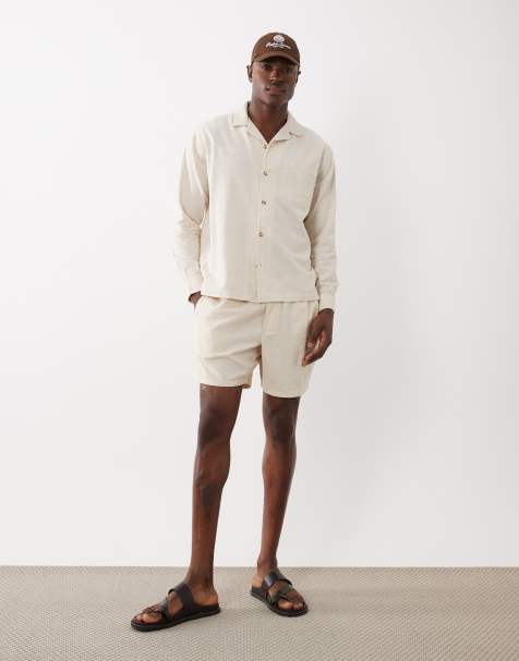 ASOS DESIGN – Beige set i linnetyg - view 1