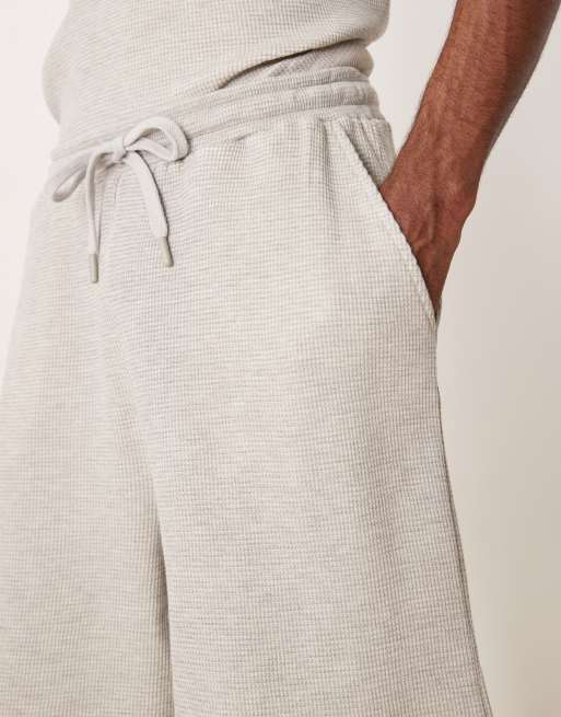 ASOS DESIGN - Beige shorts med vaffeltekstur, 5 af 5