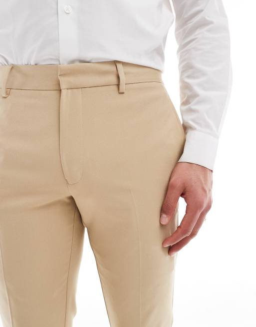 ASOS DESIGN - Beige skinny-habitbukser, 4 af 5