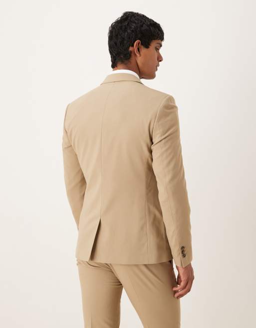 ASOS DESIGN - Beige skinny-habitjakke, 3 af 5