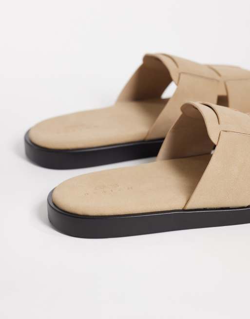ASOS DESIGN - Beige slider-sandaler, 3 af 4