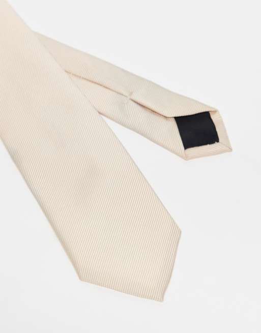 ASOS DESIGN – Beige slips och bröstnäsduk i satin, 3 av 3
