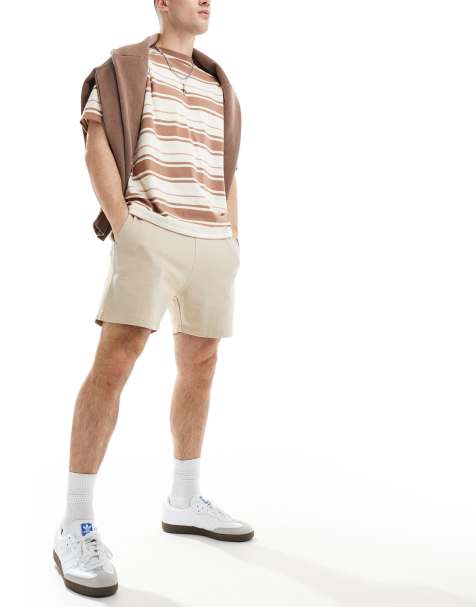 ASOS DESIGN – Beige, smala shorts - view 1