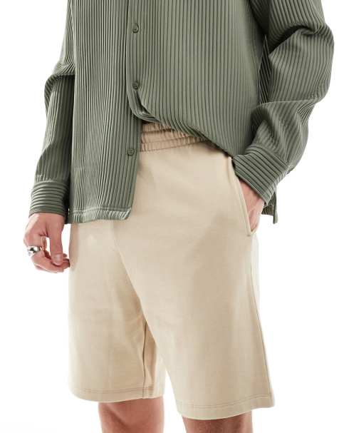 ASOS DESIGN – Beige, smala shorts - view 1