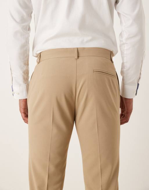 ASOS DESIGN - Beige smalle habitbukser, 5 af 5