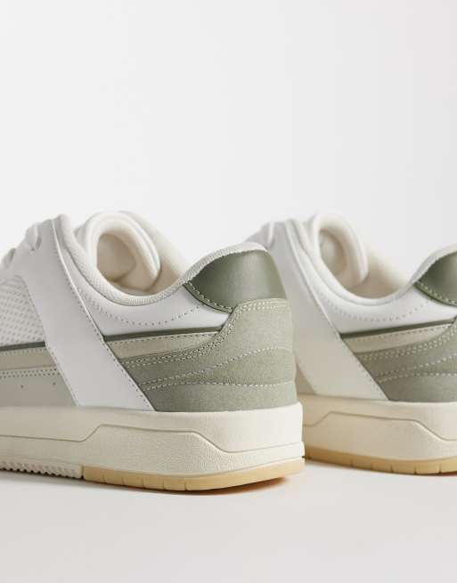 ASOS DESIGN - Beige sneakers med snørebånd og paneldetaljer samt mesh, 4 af 5