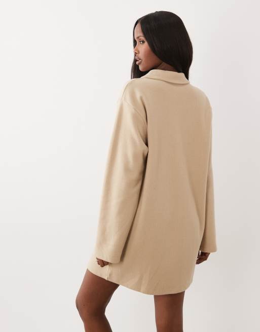 ASOS DESIGN - Beige superblød rugbykjole, 4 af 4