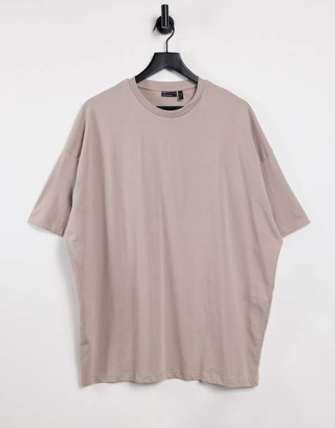 ASOS DESIGN – Beige t-shirt i oversize - BEIGE - view 1