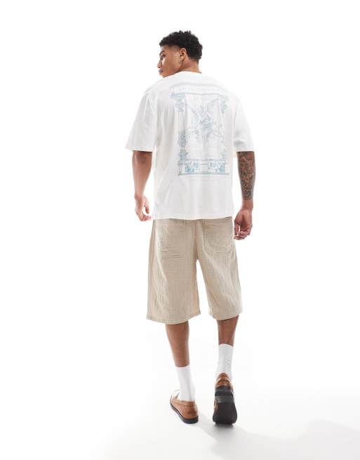 ASOS DESIGN – Beige t-shirt i oversize med renässanstryck baktill, 2 av 4