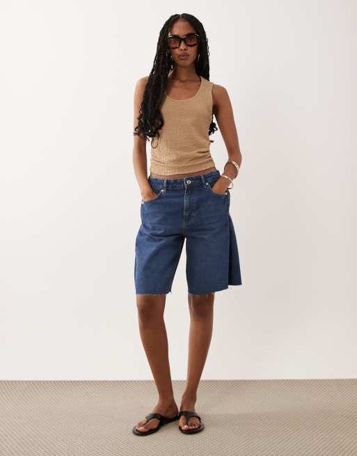 ASOS DESIGN - Beige tanktop med rynker og tekstur - Del af sæt, 2 af 4