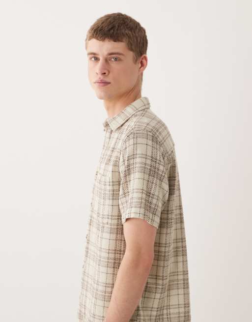 ASOS DESIGN – Beige, texturerade skjorta i regular fit, 2 av 5