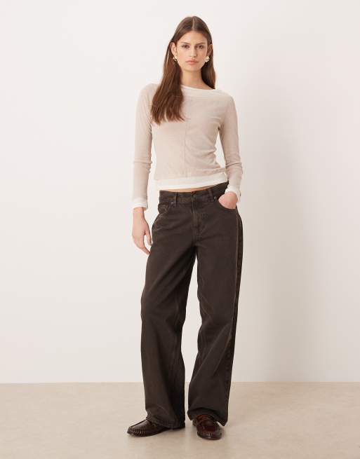 ASOS DESIGN - Beige top i dobbeltlag, 2 af 4