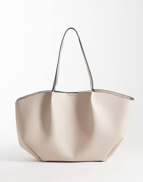 ASOS DESIGN - Beige tote med sammenklemte sømdetaljer - view 1