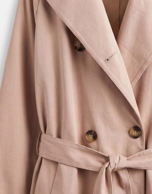 ASOS DESIGN - Beige trenchcoat med tørklædedetalje, 7 af 10