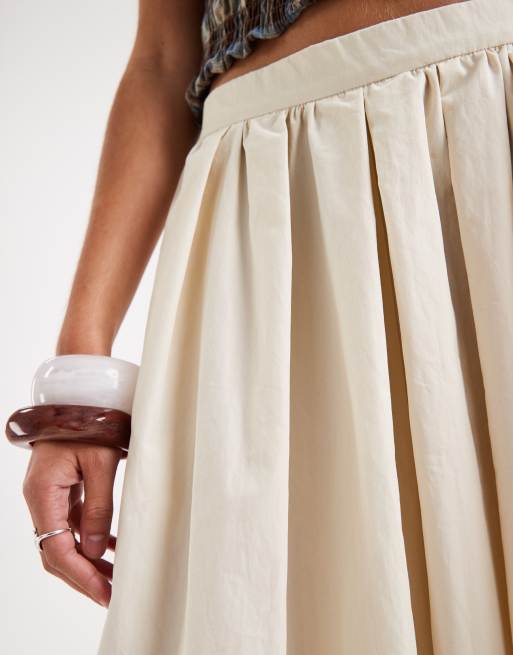 ASOS DESIGN - Beige voluminøs midinederdel, 2 af 5