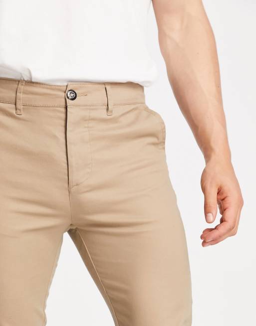 ASOS DESIGN – Beigea chinos med vår smalaste passform, 3 av 4