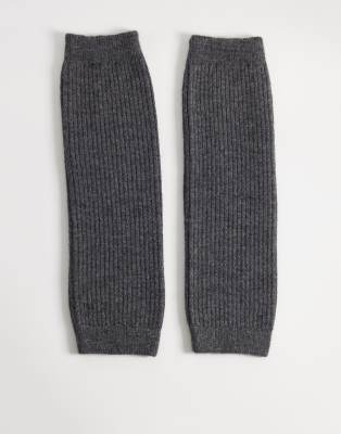 ASOS DESIGN - Beinstulpen aus Strick in Grau