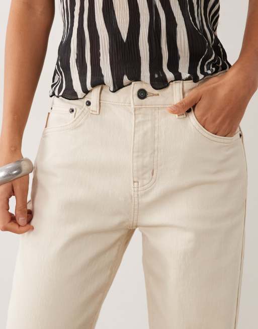 ASOS DESIGN bekväma stretchjeans med raka ben i naturvit, 5 av 5