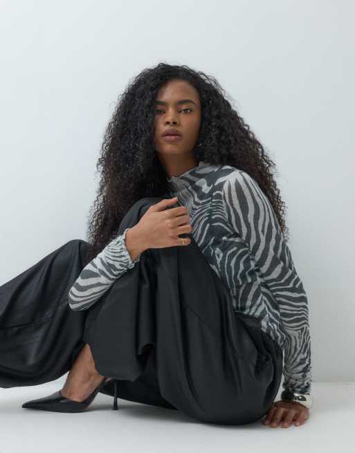 ASOS DESIGN belagte ballonbukser med elastik i sort, 2 af 5