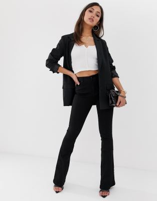 black bell flare jeans