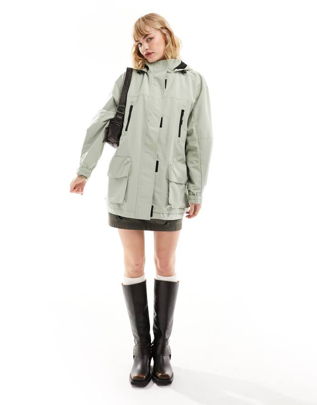 ASOS DESIGN - bellow pocket jacket in sage