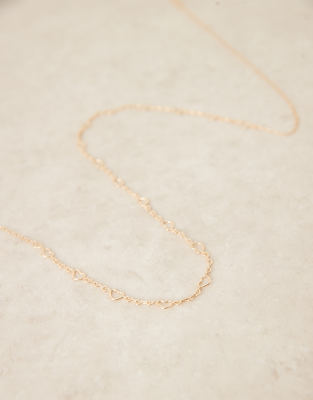 Asos Design Belly Chain With Heart Details
