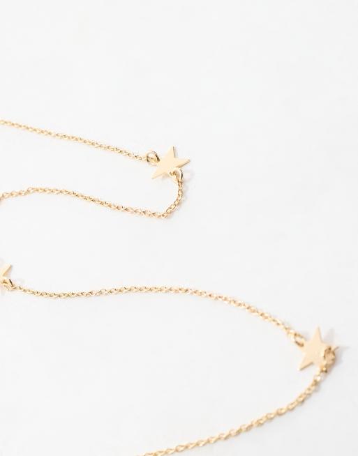 ASOS DESIGN belly chain with star design in gold tone | ASOS