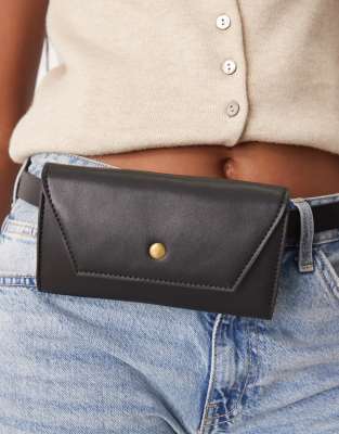 Asos Design Belt Bag In Black