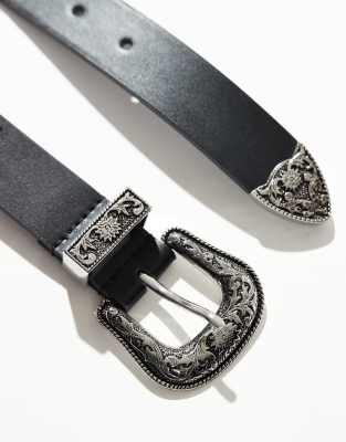 Asos Design Belt In Black