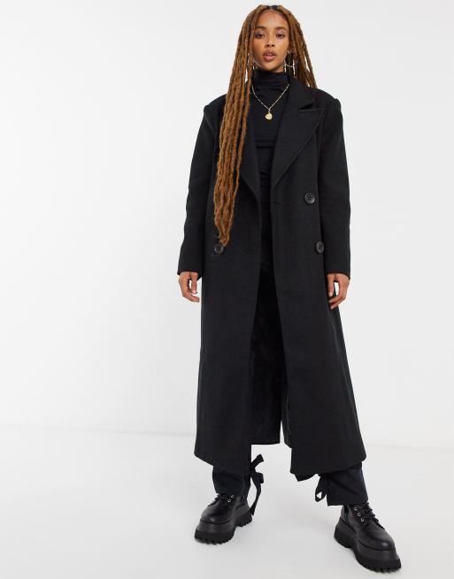 LONG MAXI COAT - Black